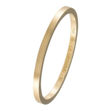 Le Gramme Ruban wedding ring 1.4 mm La 2g in yellow gold 750 Smooth Brushed
