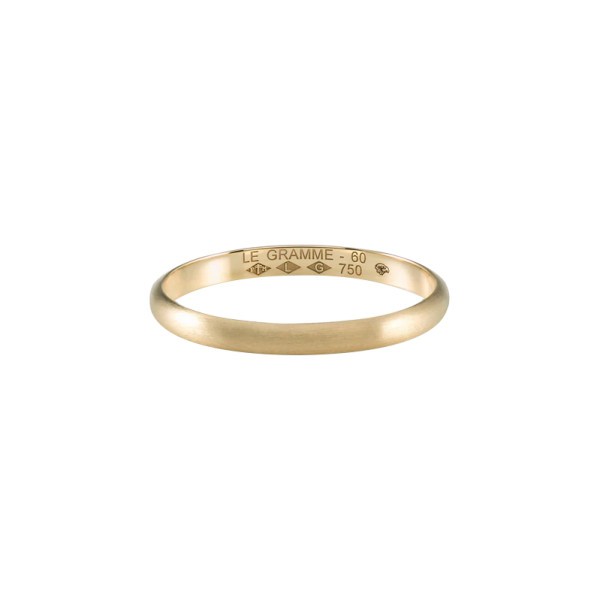 Le Gramme Demi-Jonc wedding ringLa 2g in yellow gold 750 Smooth Brushed