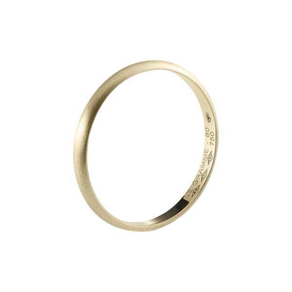 Le Gramme Demi-Jonc wedding ringLa 2g in yellow gold 750 Smooth Brushed