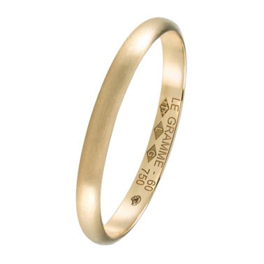 Le Gramme Demi-Jonc wedding ringLa 2g in yellow gold 750 Smooth Brushed