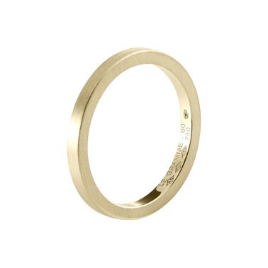 Alliance Le Gramme Ruban 2 mm La 5g en or jaune 750 Lisse Brossé LG_AOJBR011_05