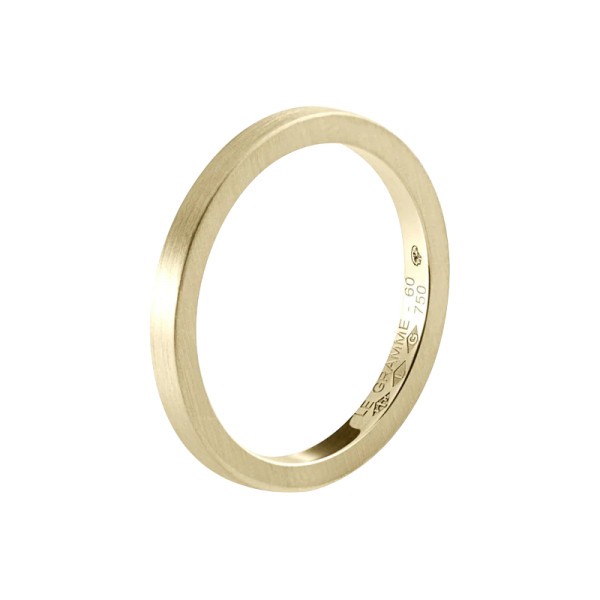 Alliance Le Gramme Ruban 2 mm La 5g en or jaune 750 Lisse Brossé LG_AOJBR011_05