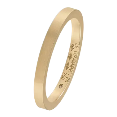 Alliance Le Gramme Ruban 2 mm La 5g en or jaune 750 Lisse Brossé LG_AOJBR011_05