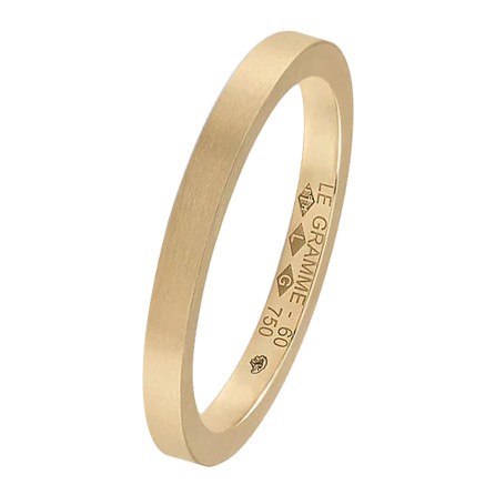 Alliance Le Gramme Ruban 2 mm La 5g en or jaune 750 Lisse Brossé LG_AOJBR011_05