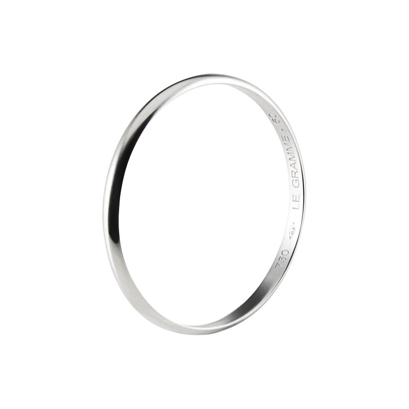 Alliance Le Gramme Demi-Jonc La 1g en or blanc 750 Lisse Poli LG_AOBPODJ011_01