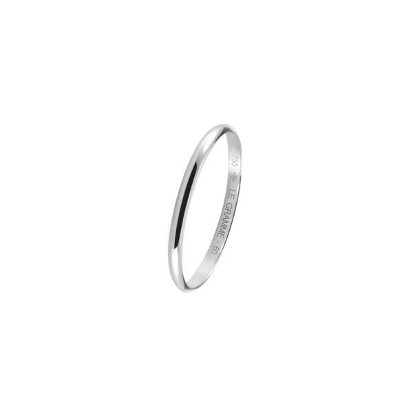 Le Gramme Demi-Jonc wedding ringLa 1g in white gold 750 Smooth Polished