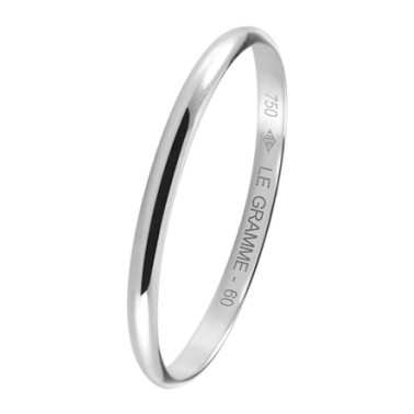 Alliance Le Gramme Demi-Jonc La 1g en or blanc 750 Lisse Poli LG_AOBPODJ011_01