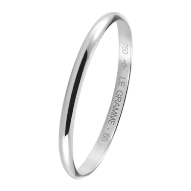 Alliance Le Gramme Demi-Jonc La 1g en or blanc 750 Lisse Poli LG_AOBPODJ011_01