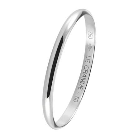 Alliance Le Gramme Demi-Jonc La 1g en or blanc 750 Lisse Poli LG_AOBPODJ011_01