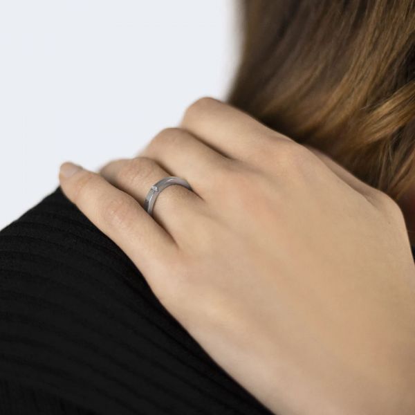 Alliance Le Gramme Ruban 2 mm La 5g en or blanc 750 Lisse Poli et diamant LG_AOBPO016_05