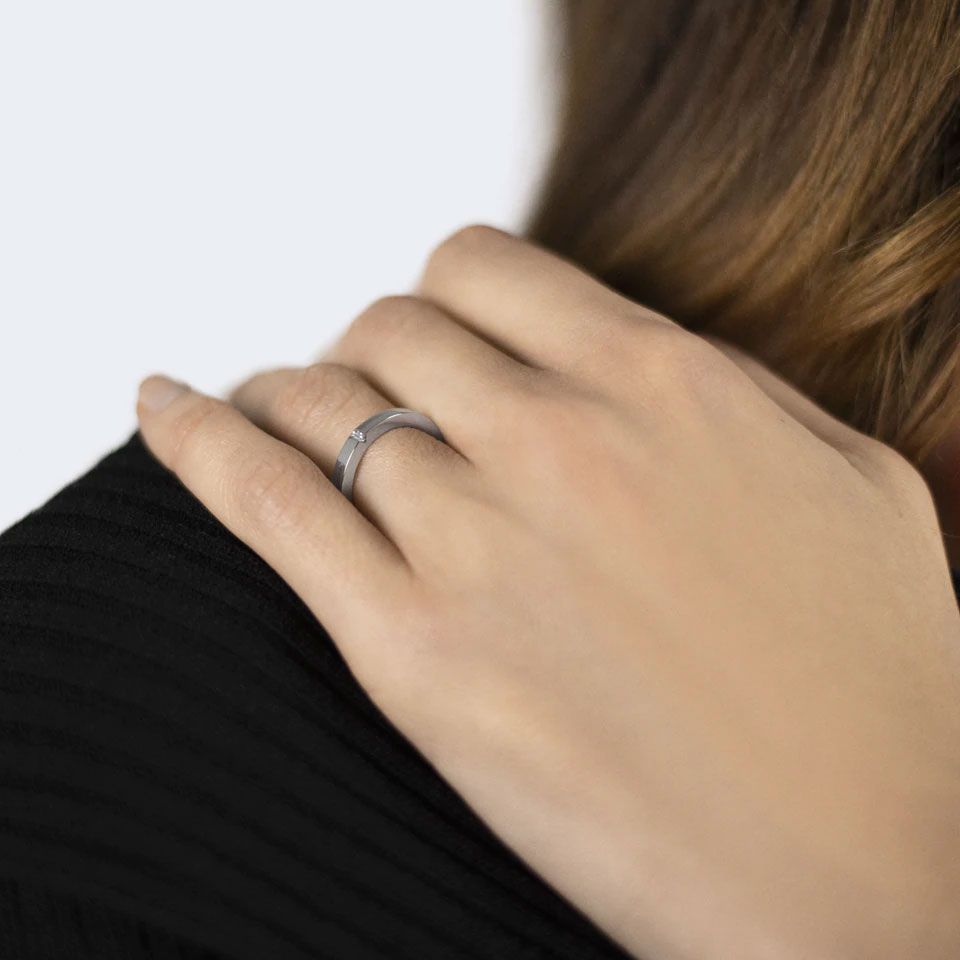 Alliance Le Gramme Ruban 2 mm La 5g en or blanc 750 Lisse Poli et diamant LG_AOBPO016_05