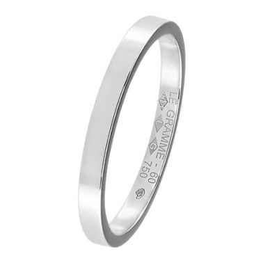 Alliance Le Gramme Ruban La 3g en or blanc 750 Lisse Poli LGAOBPOF01103