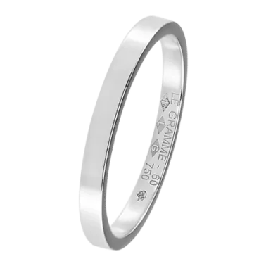 Alliance Le Gramme Ruban La 3g en or blanc 750 Lisse Poli LGAOBPOF01103