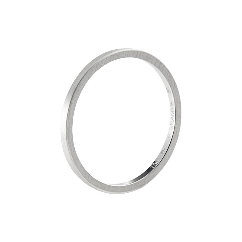 Alliance Le Gramme Ruban 1,4 mm La 2g en or blanc 750 Lisse Brossé