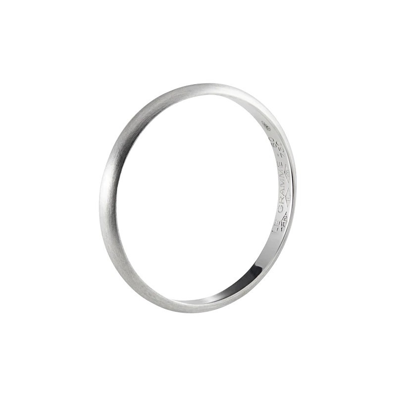 Alliance Le Gramme Demi-Jonc La 2g en or blanc 750 Lisse Brossé LG_AOBBRDJ011_02