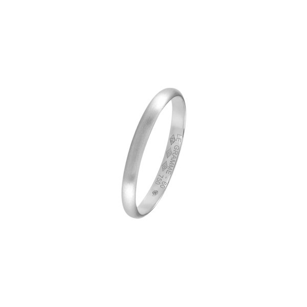 Le Gramme Demi-Jonc wedding ringLa 2g in white gold 750 Smooth Brushed