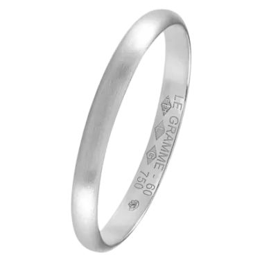 Alliance Le Gramme Demi-Jonc La 2g en or blanc 750 Lisse Brossé LG_AOBBRDJ011_02