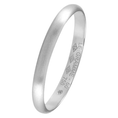 Le Gramme Demi-Jonc wedding ringLa 2g in white gold 750 Smooth Brushed
