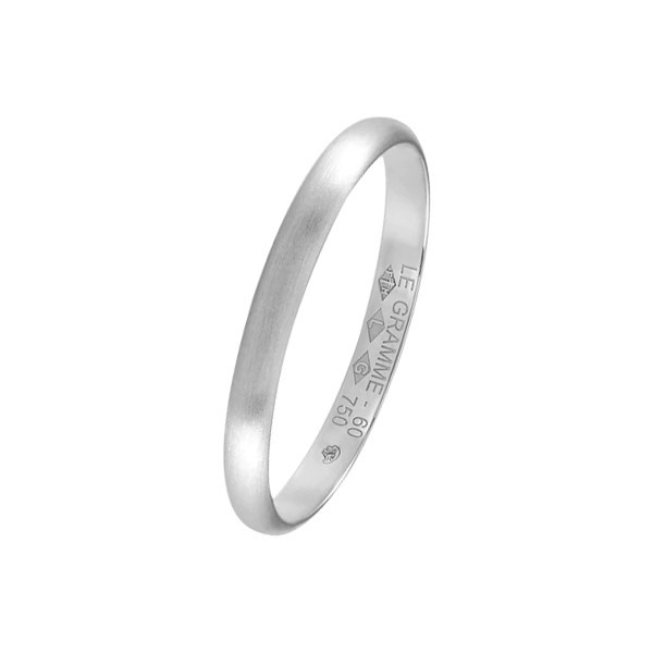 Alliance Le Gramme Demi-Jonc La 2g en or blanc 750 Lisse Brossé LG_AOBBRDJ011_02