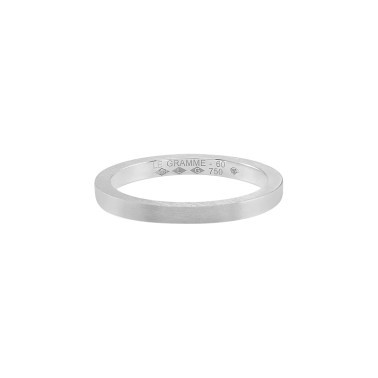 Alliance Le Gramme Ruban 2 mm La 5g en or blanc 750 Lisse Brossé LG_AOBBR011_05