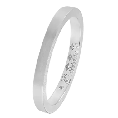 Alliance Le Gramme Ruban 2 mm La 5g en or blanc 750 Lisse Brossé LG_AOBBR011_05