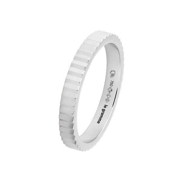 Alliance Le Gramme Guilloché La 4g horizontal en or blanc 750 Poli LGAOBGUHPO01104