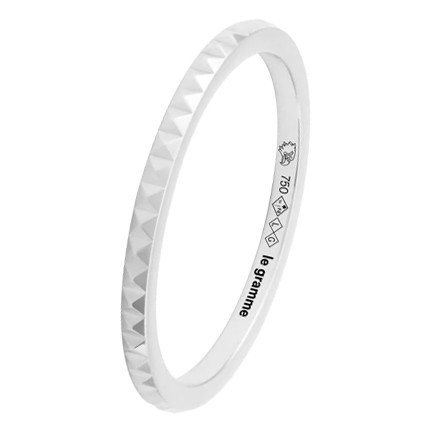 Alliance Le Gramme Guilloché  La 2g pyramide en or blanc 750 Poli LGAOBGUPPO01102