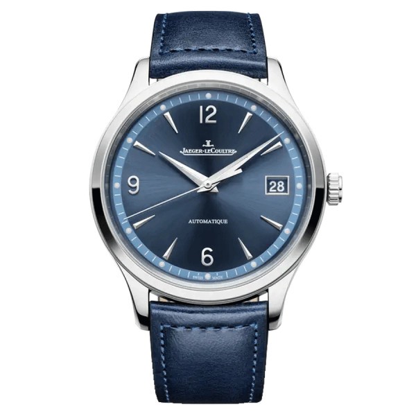 Jaeger-LeCoultre Master Control Date automatic watch blue dial blue leather strap 40 mm Q4018480