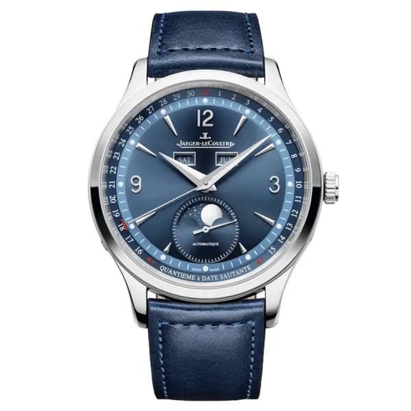 Jaeger-LeCoultre Master Control Calendar automatic watch blue dial blue leather strap 40 mm Q4148480