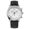 Montre Frédérique Constant Classics Quartz Chronographe Triple calendrier cadran blanc bracelet cuir 40 mm