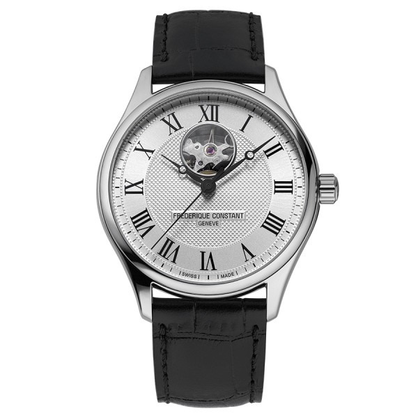 Frédérique Constant Classics Heart Beat Automatic watch white dial leather strap 40 mm