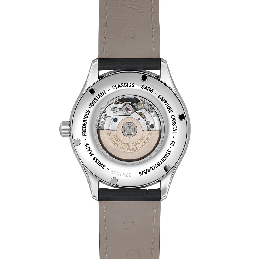 Frédérique Constant Classics Heart Beat Automatic watch white dial leather strap 40 mm