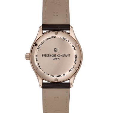 Frédérique Constant Classics Index Automatic PVD pink gold watch white dial leather strap 40 mm
