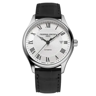 Montre Frédérique Constant Classics Index Automatic cadran blanc bracelet cuir 40 mm