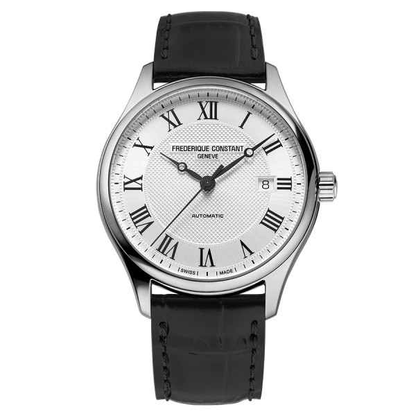 Montre Frédérique Constant Classics Index Automatic cadran blanc bracelet cuir 40 mm