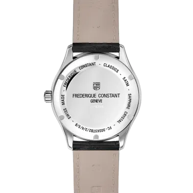 Montre Frédérique Constant Classics Index Automatic cadran blanc bracelet cuir 40 mm