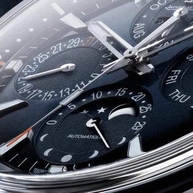 Jaeger-LeCoultre Polaris Perpetual Calendar automatic watch blue dial steel bracelet 42 mm