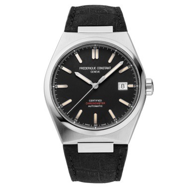 Montre Frédérique Constant Highlife automatique COSC cadran noir bracelet acier 39 mm