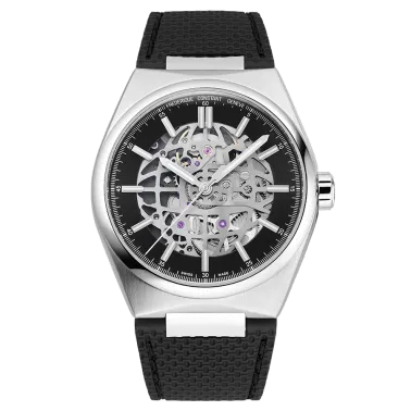 Montre Frédérique Constant Highlife Automatic Skeleton cadran noir bracelet acier 39 mm