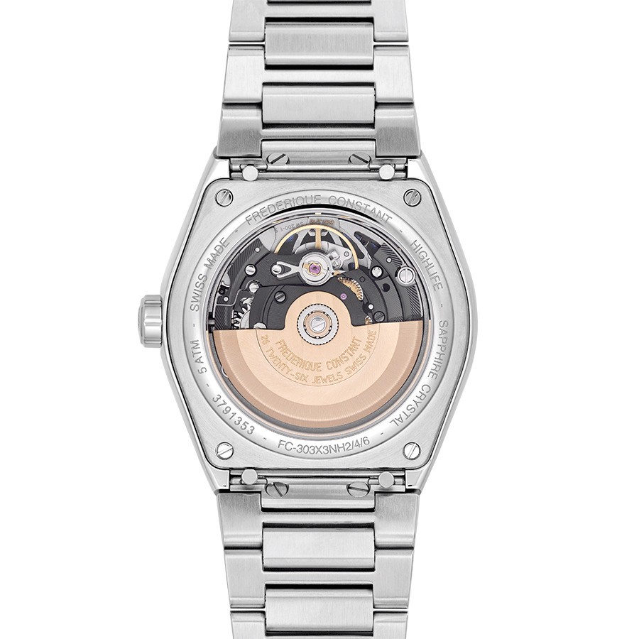 Frédérique Constant Highlife Automatic Skeleton watch black dial steel bracelet 39 mm