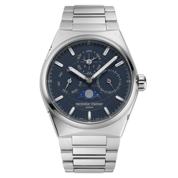Frédérique Constant Highlife Perpetual Calendar Automatic watch blue dial steel bracelet 41 mm