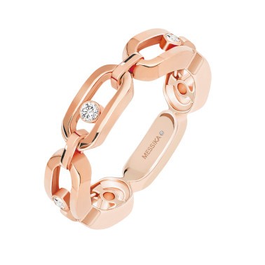 Bague Messika Move Uno Multi en or rose et diamants 12078R