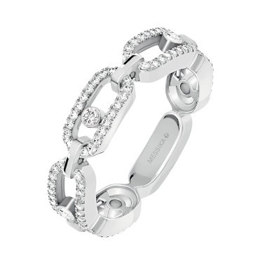 Bague Messika Move Uno Multi Pavée en or blanc et diamants 12012G