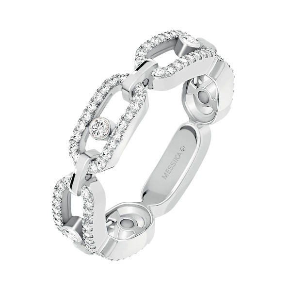 Bague Messika Move Uno Multi Pavée en or blanc et diamants 12012G