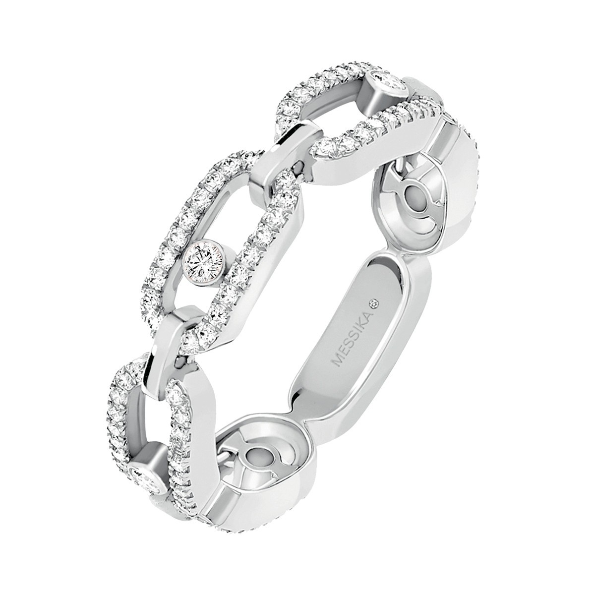 Bague Messika Move Uno Multi Pavée en or blanc et diamants 12012G