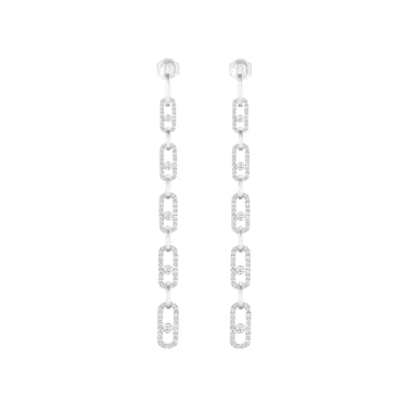 Boucles d'oreilles Messika Move Uno Multi en or blanc et diamants 12011G