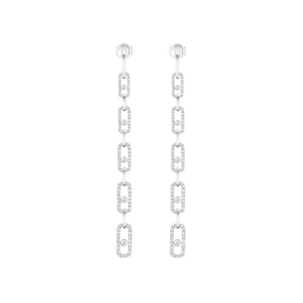 Boucles d'oreilles Messika Move Uno Multi en or blanc et diamants 12011G