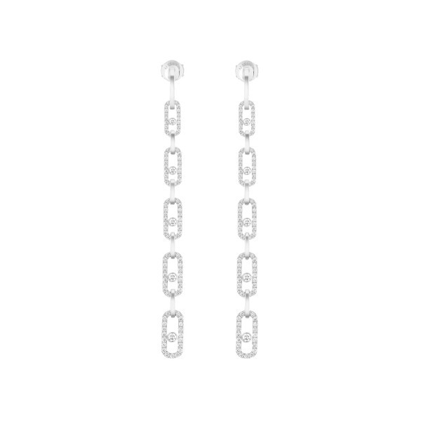 Boucles d'oreilles Messika Move Uno Multi en or blanc et diamants 12011G