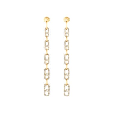 Boucles d'oreilles Messika Move Uno Multi en or jaune et diamants 12011J