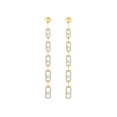 Boucles d'oreilles Messika Move Uno Multi en or jaune et diamants 12011J